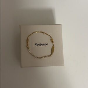 Saint Laurent Gold and Silver Bracelet